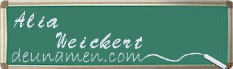 Alia Weickert Visitenkarte